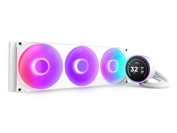 NZXT Kraken Elite 420 RGB, All-in-one nestejäähdytin, 14 cm, valkoinen