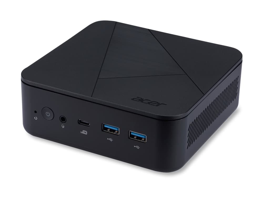 Acer Veriton NUC VN1502G-13U7U - Barebone - mini PC 1 x Core i7 1355U / op til 5 GHz - RAM 0 GB - Intel Iris Xe Graphics - Gigabit Ethernet, IEEE 802.11ax (Wi-Fi 6), Bluetooth