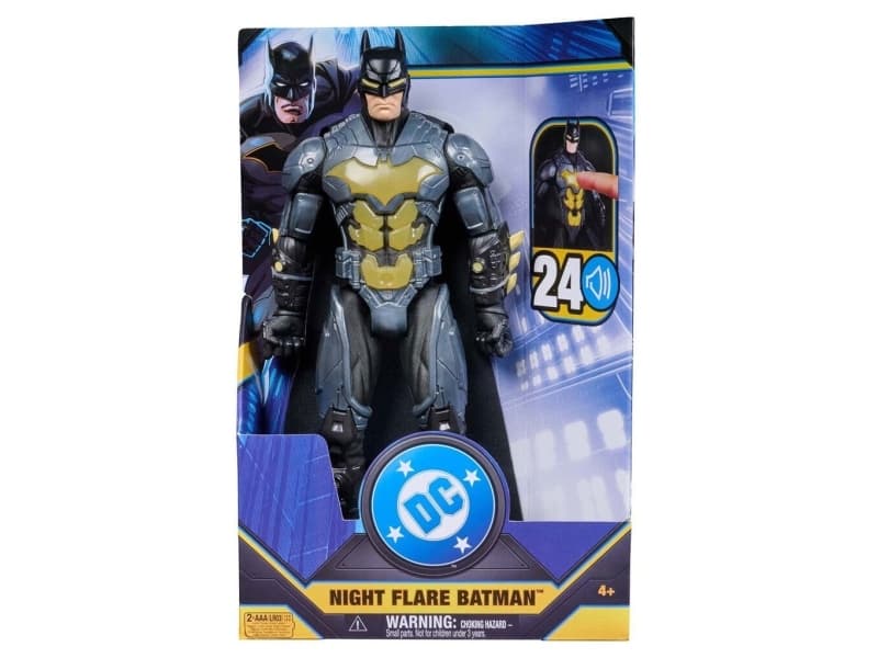 DC Comics BAT FGR 12inLightsAndSounds Batman GML, 4 vuosi/vuosia, musta