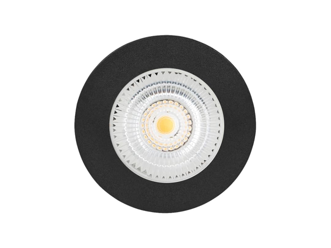 HiluX D1 Gen3 - Täyden spektrin LED upotettava valokeila - 2.8W - Ra97 2700K - Musta - Musta