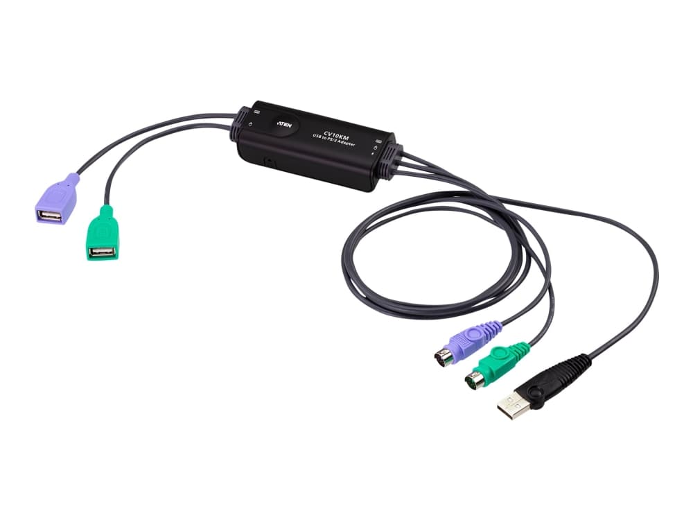 ATEN CV10KM, 0,8 m, USB, PS/2, USB, PS/2, Sort, PS/2 + PS/2 + USB A, USB A + USB A, USB A + USB A