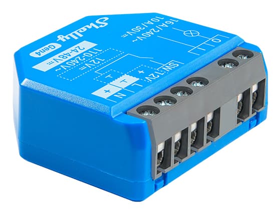Shelly 1 Gen4 - WiFI & Zigbee rele potentiaalivapaalla kontaktisarjalla (12-48VDC/230VAC)