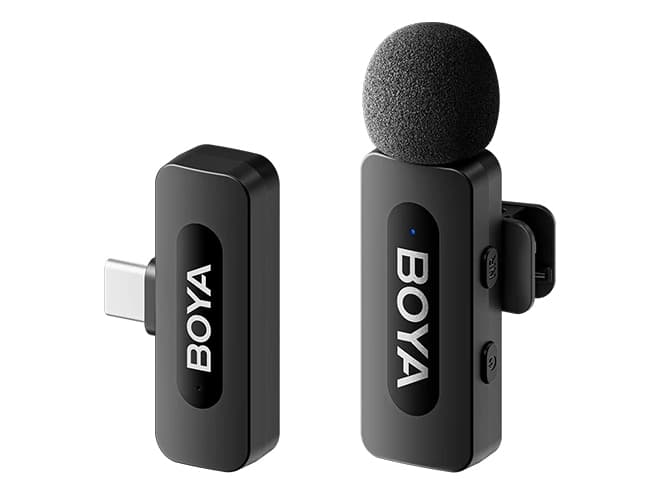 BOYA BY-V10 (V2.0), Paikoilleen napsautettava mikrofoni, 20 - 16000 Hz, 80 dB, Langaton, USB, 100 m