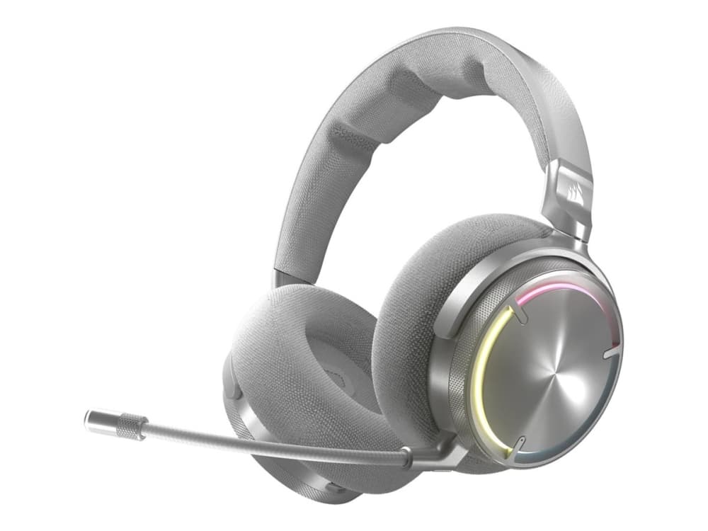 Corsair VIRTUOSO MAX WIRELESS, Silver, Langaton, Pelaaminen, 20 - 40000 Hz, Kuulokkeet, Hiili