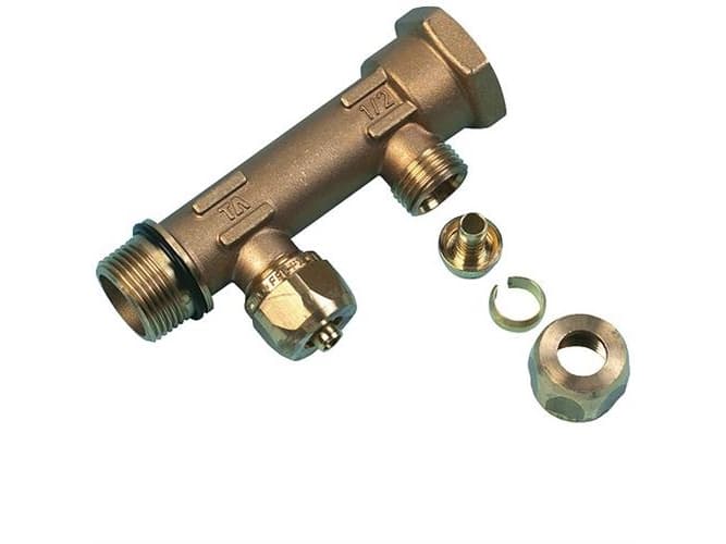 Uponor ford.rør 3/4-15mm 2stud - m.fast muffe pex