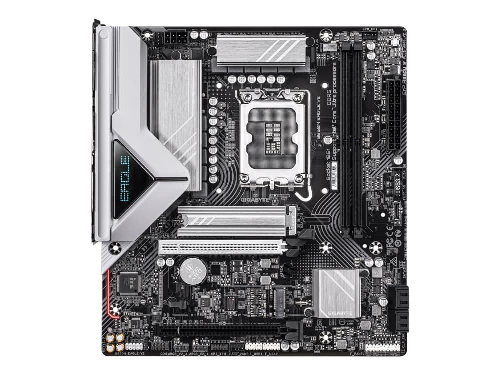 GIGABYTE B860M EAGLE V2, Intel, LGA 1851 (Socket V1), Intel Core Ultra (Series 2), LGA 1851, DDR5-SDRAM, 128 GB
