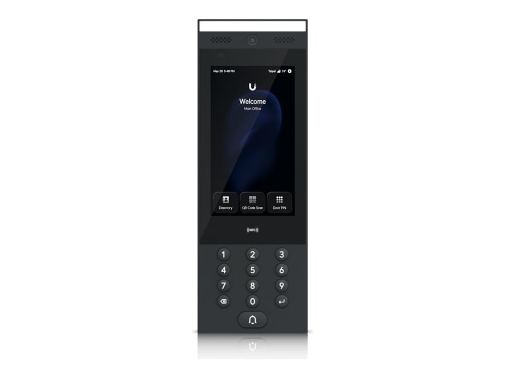 Ubiquiti G3 Intercom, Sisäänkäynnin valvontapääte, Käyttökoodin lukija, Käyttökoodin lukija, Bluetooth, IP65, Lähialueen kommunikointi (NFC)