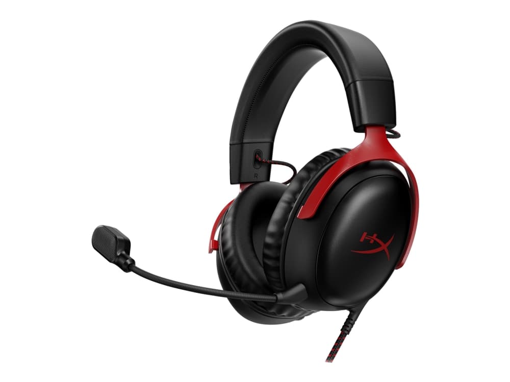 HyperX Cloud III -pelikuulokkeet (musta-punainen), Langallinen, Pelaaminen, Kuulokkeet, Musta, Punainen