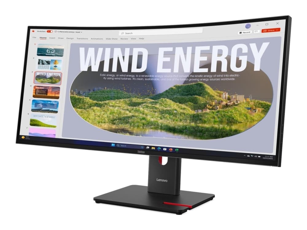 Lenovo ThinkVision T34WD-40, 86,4 cm (34), 3440 x 1440 pikseliä, Wide Quad HD, LED, 6 ms, musta