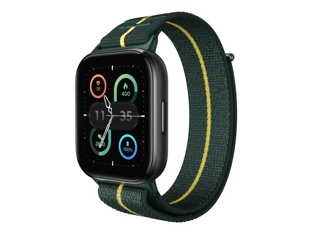 Motorola Moto Watch Fit - Alumiini - älykello rannekkeella - kangas - 1.9 näyttö - Bluetooth - 25 g - trekking vihreä