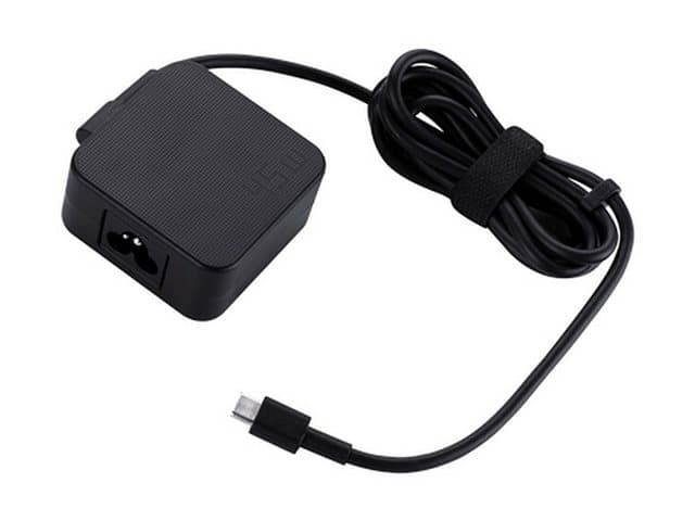ASUS - Verkkolaitesovitin - 45 wattia - musta - Chromebook C20X C42X C523 CX1 CX9 CX9400 Chromebook Detachable CZ1 -tietokoneisiin