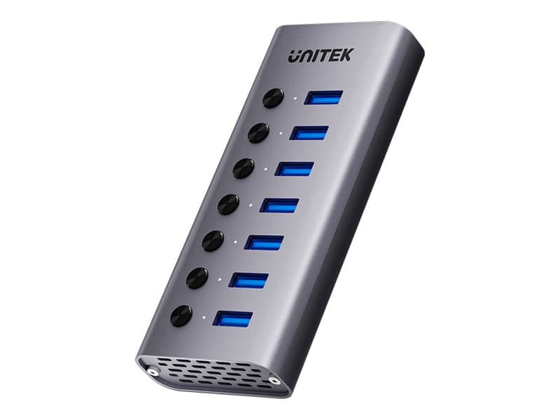 Unitek USB HUB Unitek USB Hub A 3.0 7in1, 5 Gbps porttikytkimillä varustettuna