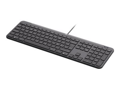 Logitech Signature Slim Wired K620 For Business, Täysikokoinen (100 %), Langallinen, USB, Näppäimen saksikytkin, QWERTY, Grafiitti