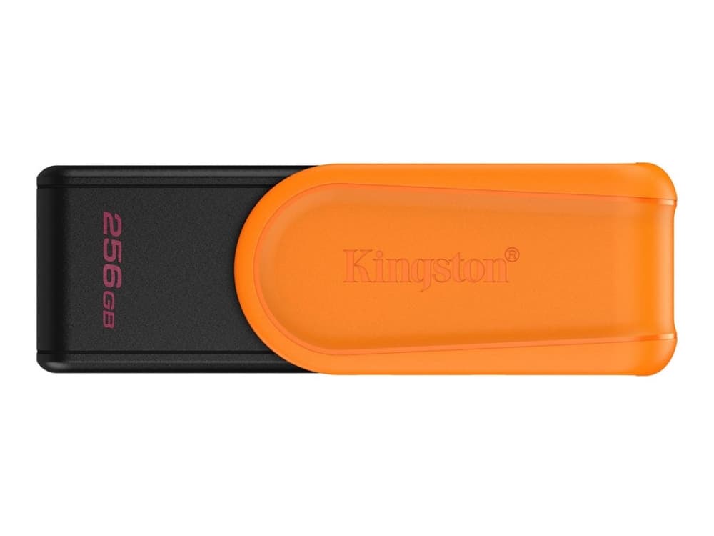 Kingston Technology DataTraveler 256 Gt:n muistitikku, USB 3.2, Gen 1, Exodia S (musta/oranssi), 256 GB, USB A-tyyppi, 3.2 Gen 1 (3.1 Gen 1), Taittuva, 8,72 g, musta, Oranssi