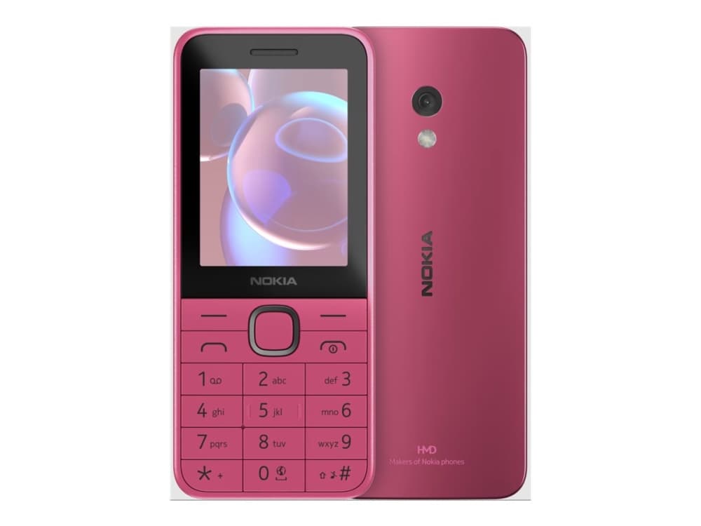 Nokia 225 4G (2024) - 4G-ominaisuuspuhelin - dual-SIM - RAM 64 MB / Sisäinen muisti 128 MB - microSD-muistikorttipaikka - takakamera 0,3 MP - vaaleanpunainen väri