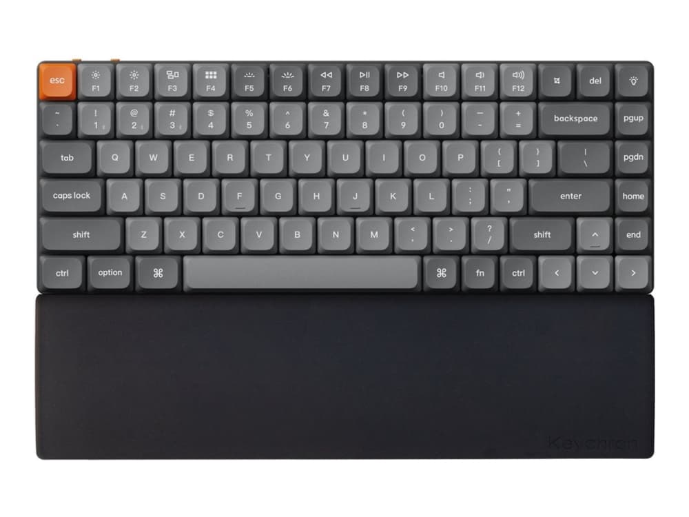 Keychron PR56, Keyboard palm rest, Silikoni, 306 mm, 77 mm, 139 g, musta