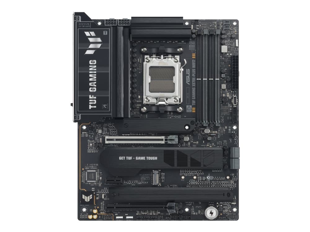 ASUS TUF GAMING X870E-PLUS WIFI7, AMD, Socket AM5, AMD Ryzen 7000 Series, AMD Ryzen 8000 Series, AMD Ryzen 9000 Series, Socket AM5, DDR5-SDRAM, 256 GB