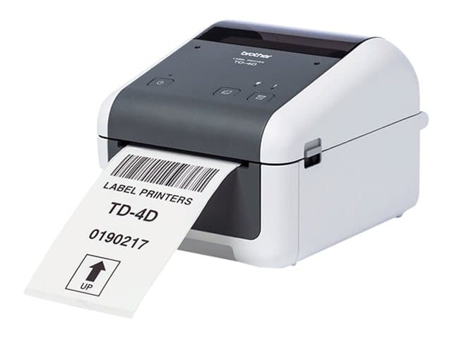 Brother TD-4210D, Suoralämpö, 203 x 203 DPI, 203 mm/s, Langallinen, Harmaa, Valkoinen