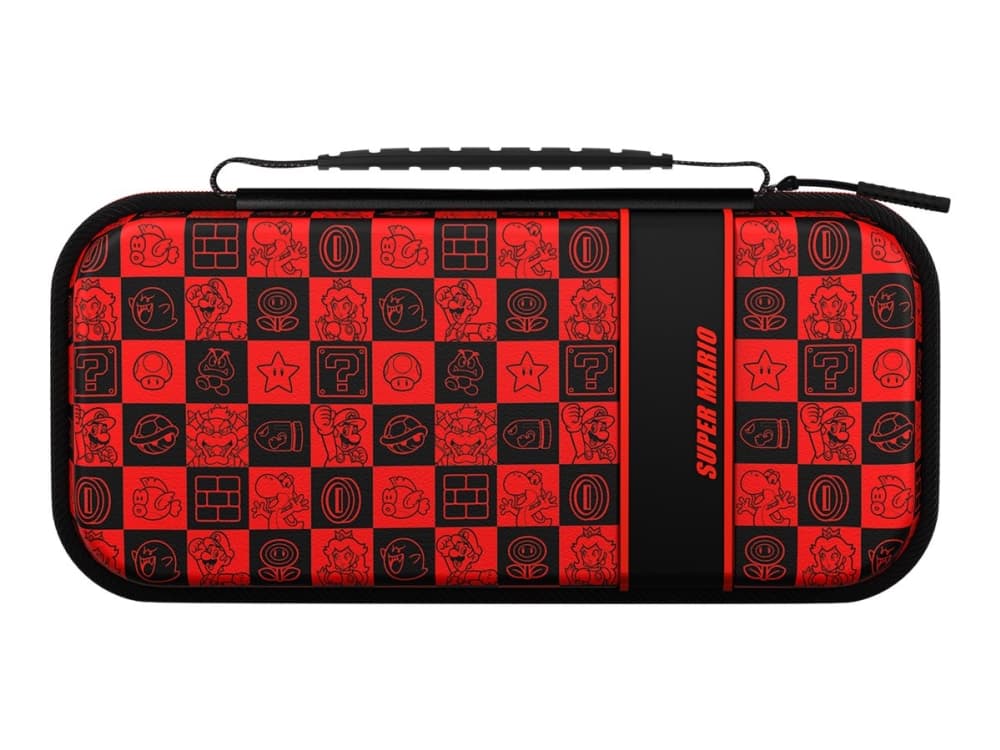 PDP 500-224-SPIG, Hardshell case -kotelo, Nintendo, Musta, Punainen, Nintendo Switch, Nintendo Switch Lite, Nintendo Switch OLED, Vetoketju, Ripustettava laatikko