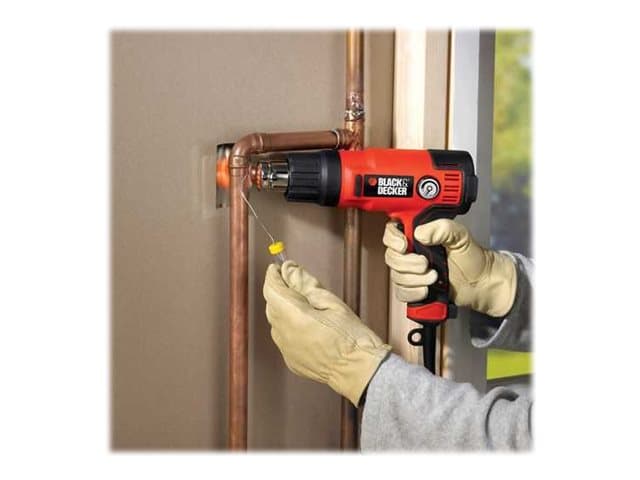 Black & Decker KX2200K-QS, Kuumailmapistooli, Pistoolikahva, Musta, Oranssi, 720 l/min, 645 °C, 360 l/min