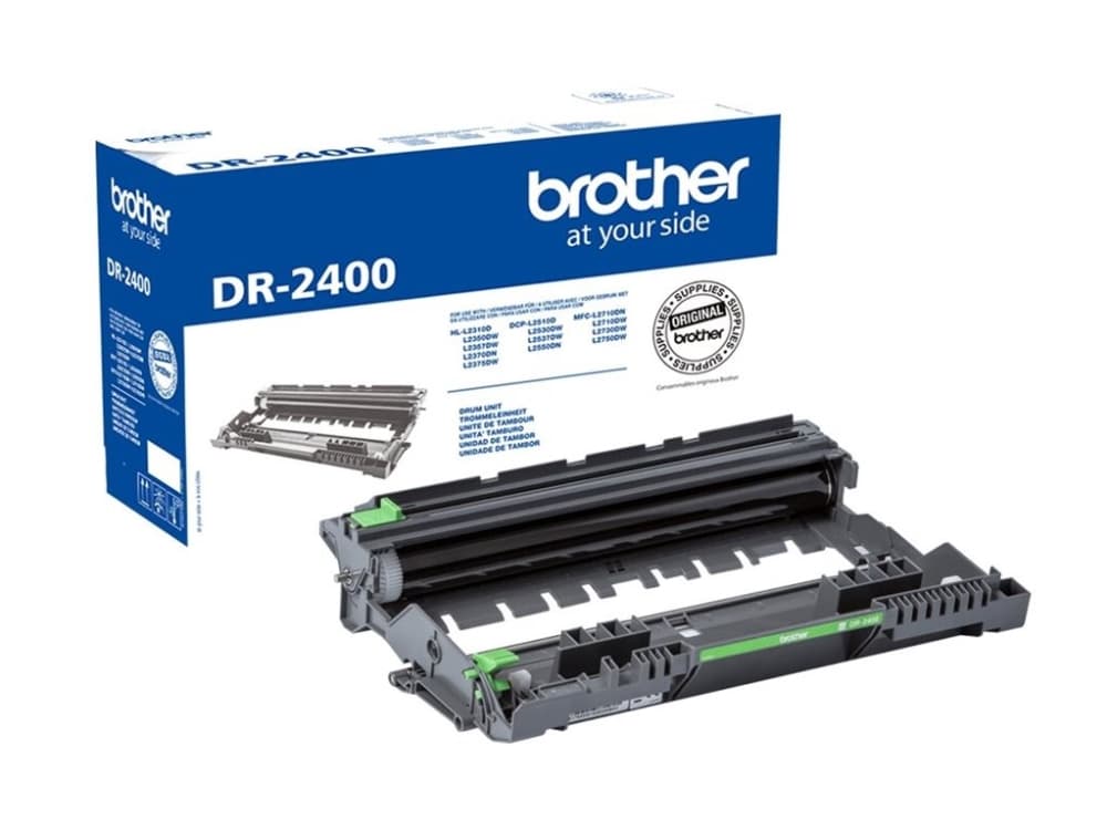 Brother DR-2400, Alkuperäinen, Brother, HL-L2310D HL-L2350DW HL-L2357DW HL-L2370DN HL-L2375DW DCP-L2510D DCP-L2530DW DCP-L2537DW..., 1 kpl, 12000 sivua, Lasertulostus