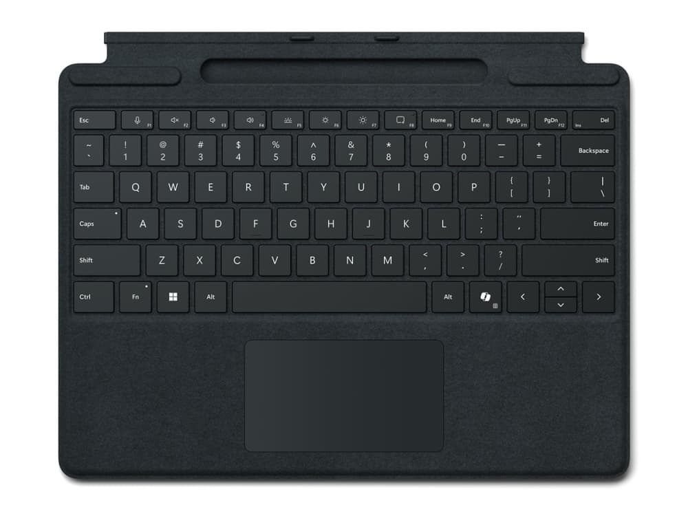 Microsoft 8XB-00150, espanjalainen, kosketuslevy, Microsoft, Surface Pro 11 Surface Pro 10 Surface Pro 9 Surface Pro 8, musta, Alcantara