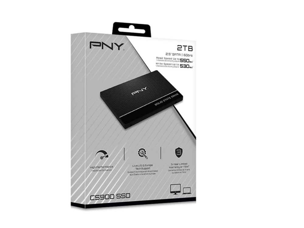 PNY CS900 - SSD - 2 TB - sisäinen - 2,5 - SATA 6Gb/s
