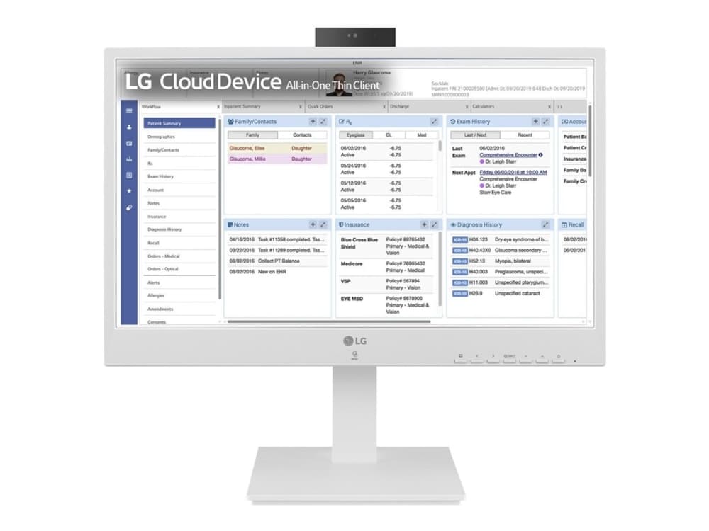 Tietokone LG LG LG ThinClient 24CR671N-6P 60,4cm 23,8Zoll 16:9 1920x1080 250cd/m2 1000:1 5ms Intel Pentium N6005 8 GB RAM + 16GB eMMC NOOS