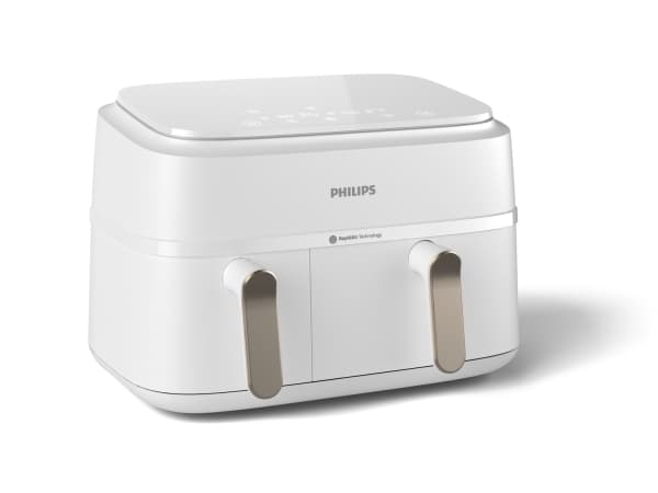 Ilmankuivausrummun kaksoiskori, Philips, 9,0 l, valkoinen