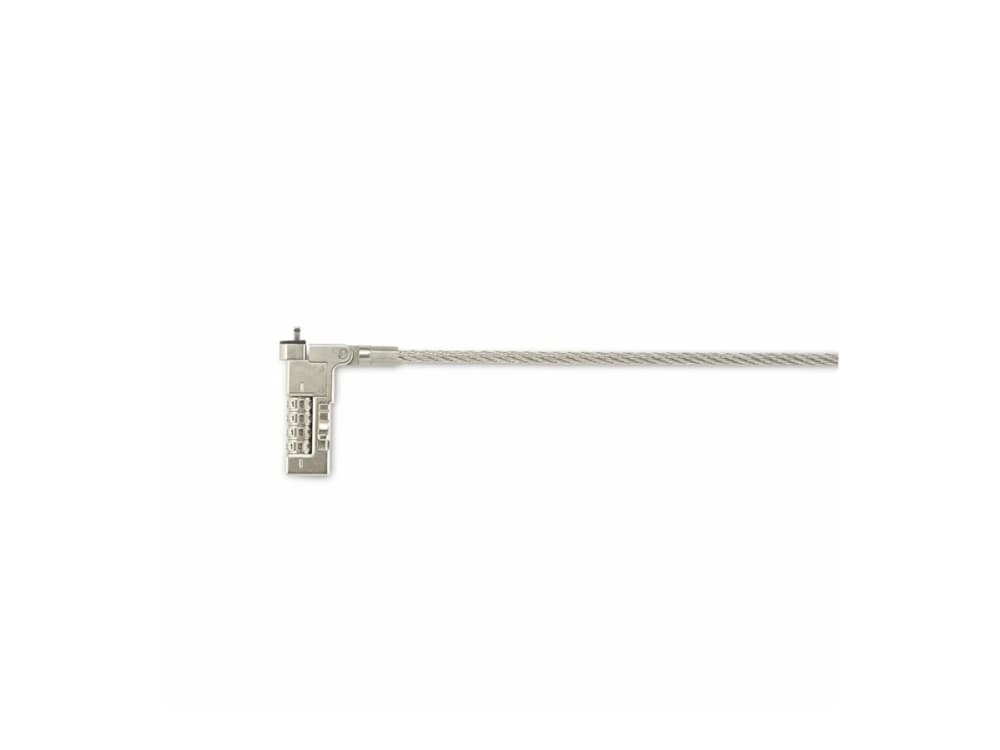 Kensington Slim NanoSaver 2.0 EQ -kannettavan tietokoneen yhdistelmälukko, 1,8 m, Kensington, Yhdistelmälukko, Ruostumaton teräs, Sinkittyä terästä, Hopea