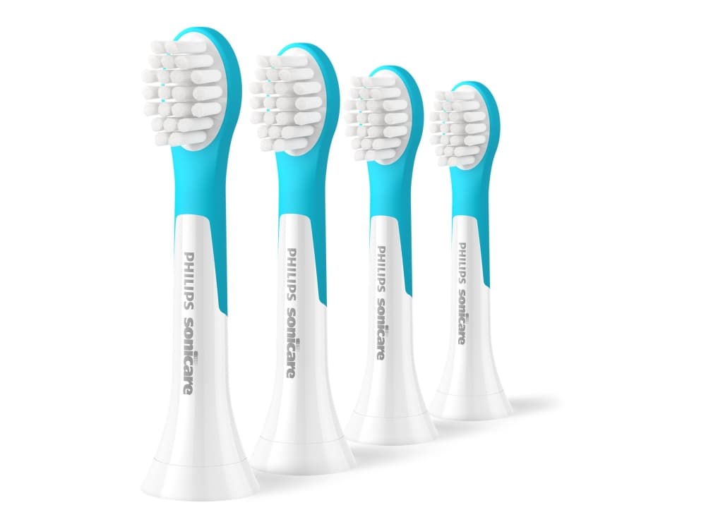 Philips Sonicare For Kids For Kids HX6034/90 Pakkaus 4 harjanpäätä, 4 kpl, sininen, valkoinen, 3 kk, pehmeä, 62000 RPM, 3 vuotta
