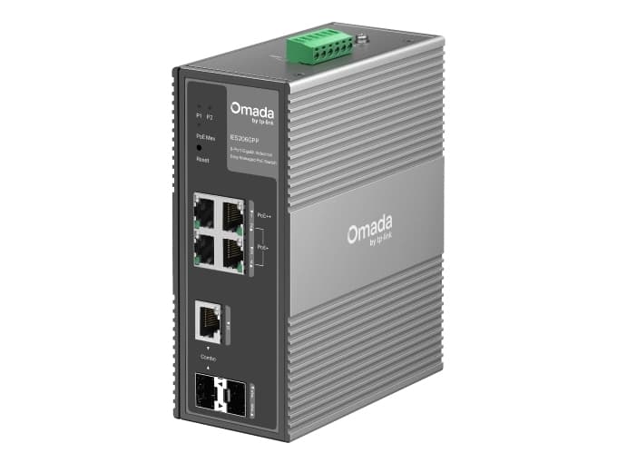 TP-Link IES206GPP, Hallittu, Gigabit Ethernet (10/100/1000), Power over Ethernet -tuki, Telineasennus, Seinäkiinnitteinen