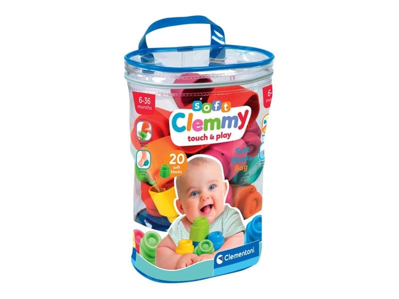 Clementoni Clemmy Bag 20, Rakennuspalikat, 0,6 vuotta, kumia, 20 kpl