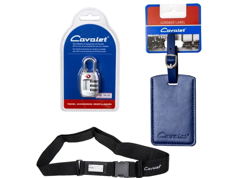 Travel Kit 13 (TSA-lukko, matkatavarahihna, matkatavaroiden katto sininen)