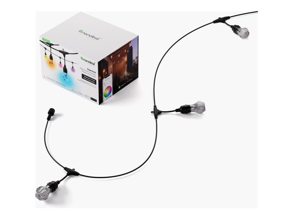 Nanoleaf Nanoleaf Essentials Smart Multicolour Outdoor String Light Expansion Pack - 15m moniväriset ulkovalaisimet, 55 Lm/bulb 24 W 2700 K - 6500 K (Matter technology)