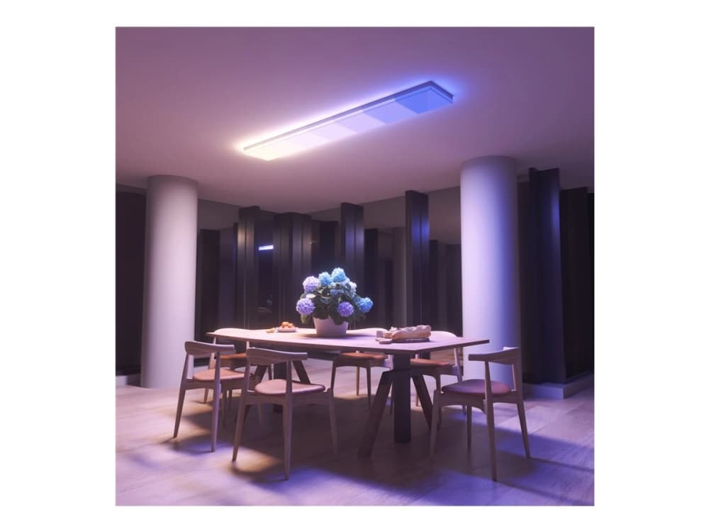 Nanoleaf Skylight Starter Kit - Kattovalaisinpaneeli - LED - 300 x 300 mm - yhteensä: 50 W - RGB/lämpimästä viileän valkoiseen valoon - 2700-6500 K - neliö (3 kpl)