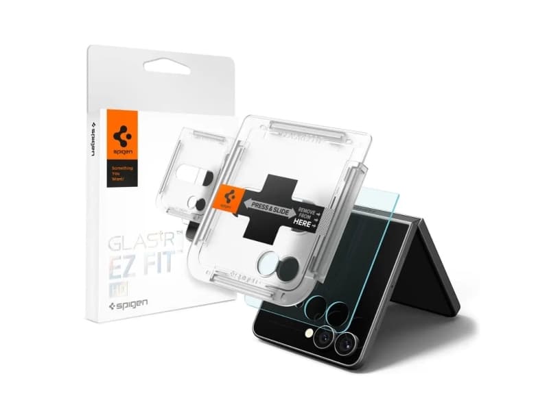 Spigen GLAS.tR EZ Fit HD, Samsung, Galaxy Z Flip 7, Läpinäkyvä, 1 kpl