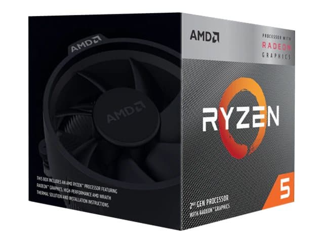 AMD Ryzen 5 3400G - 3,7 GHz - 4 ydintä - 8 tråde - 4 MB välimuisti - Socket AM4 - Laatikko - Laatikko
