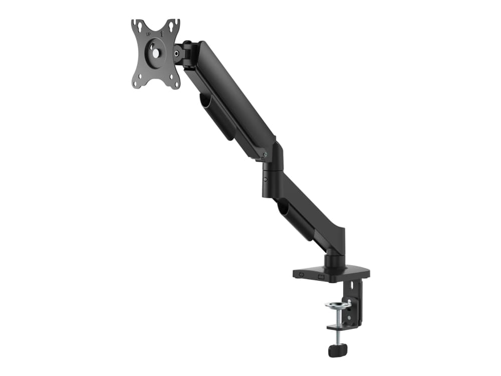 Deltaco Monitor desk mount, mechanical spring, 17-32 9 kg, black, 75 x 75 mm, 100 x 100 mm, -90 - 90°, -90 - 90°, 360°, musta