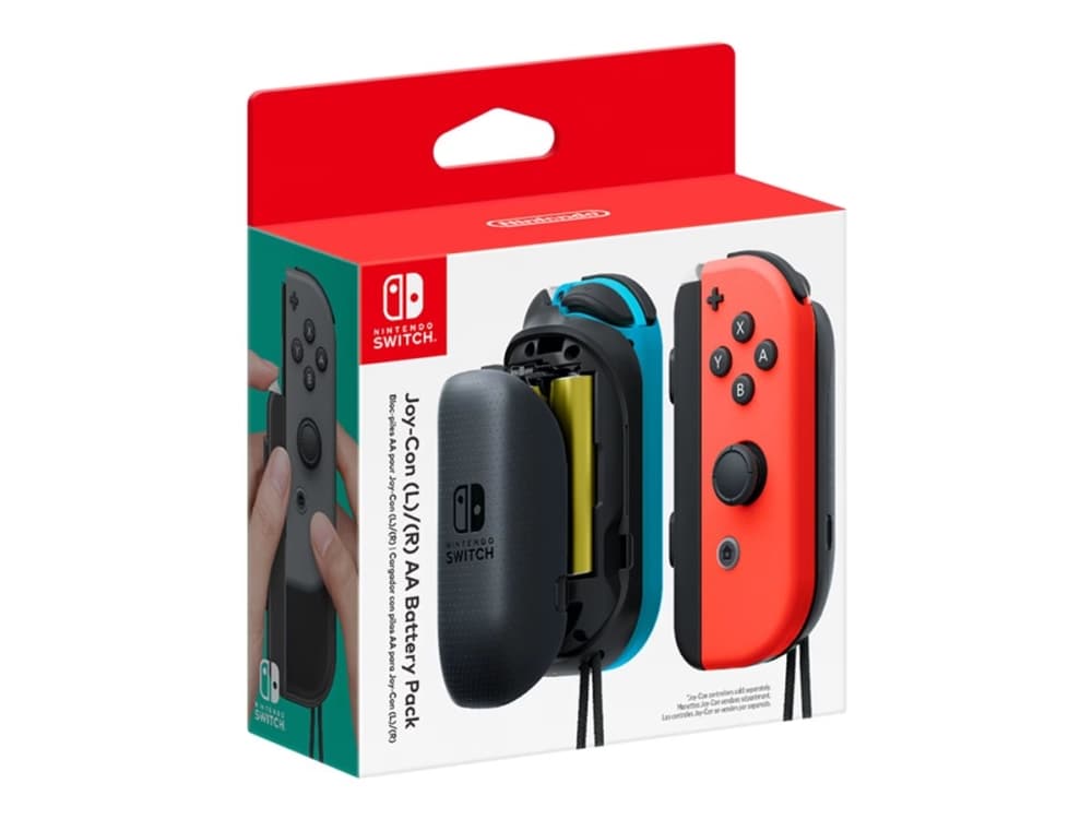 Nintendo Switch Joy-Con AA Battery Pack Pair, Setti, Nintendo Switch, Musta, Harmaa, Matta, Nintendo Switch Joy-Con, 4 kpl