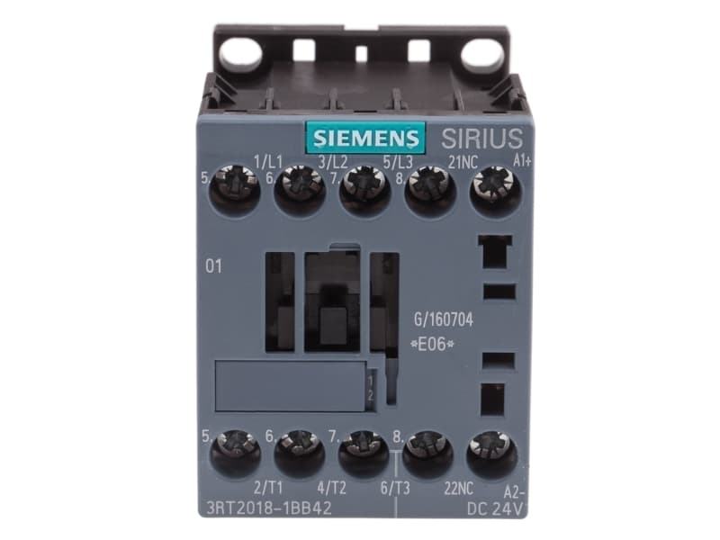 Siemens 3RT2018-1BB42 Kontaktori 3 x katkaisija 7,5 kW 24 V/DC 16 A apukoskettimella 1 kpl 1 kpl