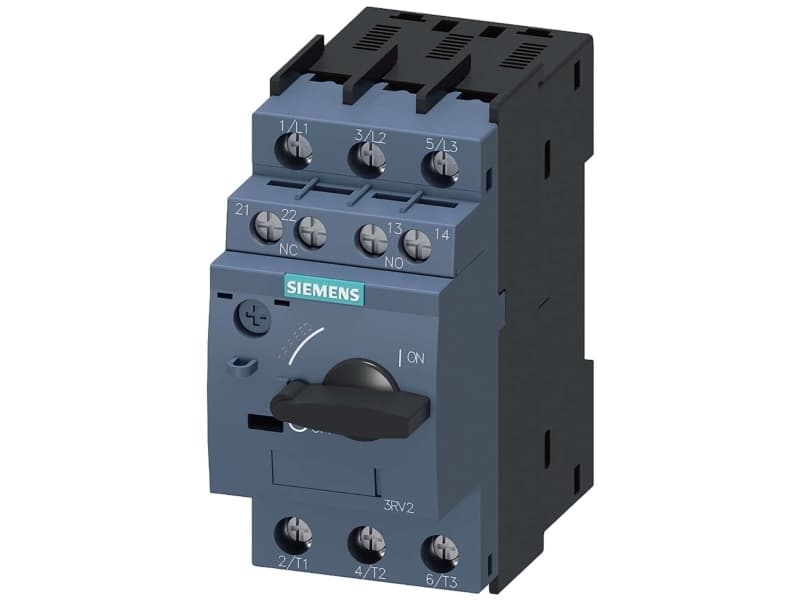 Siemens 3RV2011-1AA15 Katkaisija 1 kpl Asetusalue (virta): 1,1 - 1,6 A Kytkentäjännite (max.): 690 V/AC (L x K x S) 45 x 97 x 97 mm