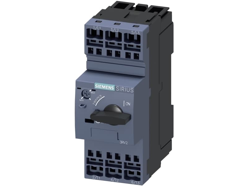 Siemens 3RV2021-4AA20 Katkaisija 1 kpl Asetusalue (virta): 10 - 16 A Kytkentäjännite (max.): 690 V/AC (L x K x S) 45 x 119 x 97 mm