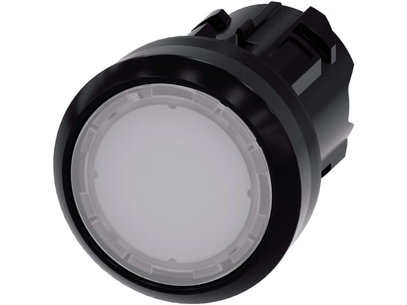 Siemens 3SU10010AB600AA0 3SU1001-0AB60-0AA0 Valonpainepainike Ohjauspainike litteä, eturengas muovi Valkoinen 1 kpl