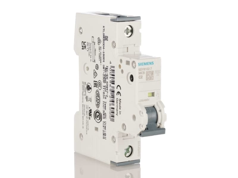 Siemens 5SY61027 5SY6102-7 Ledningssikkerikkerhedsafbryder 2 A 230 V, 400 V