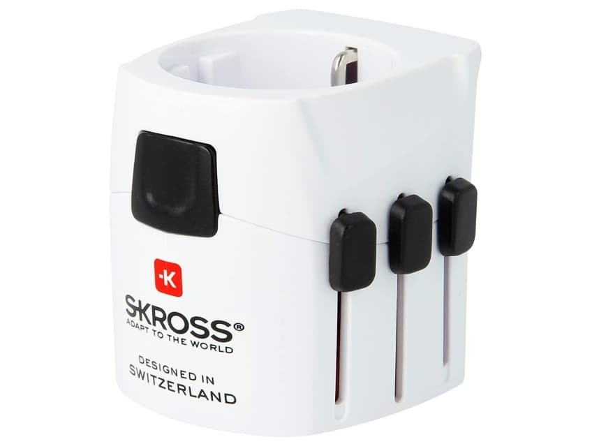 SKROSS world travel-adapter med jordkontakter (ingen CH & IT)