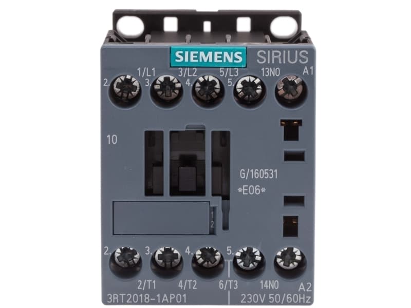 Siemens 3RT2018-1AP01 Kontaktori 3 x katkaisija 7,5 kW 230 V/AC 16 A apukoskettimella 1 kpl 1 kpl