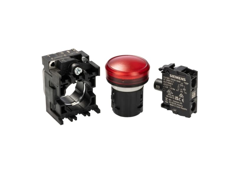 Siemens 3SU1102-6AA20-1AA0 Lysmelder flad Rød 24 V/AC, 24 V/DC 1 stk 1 stk