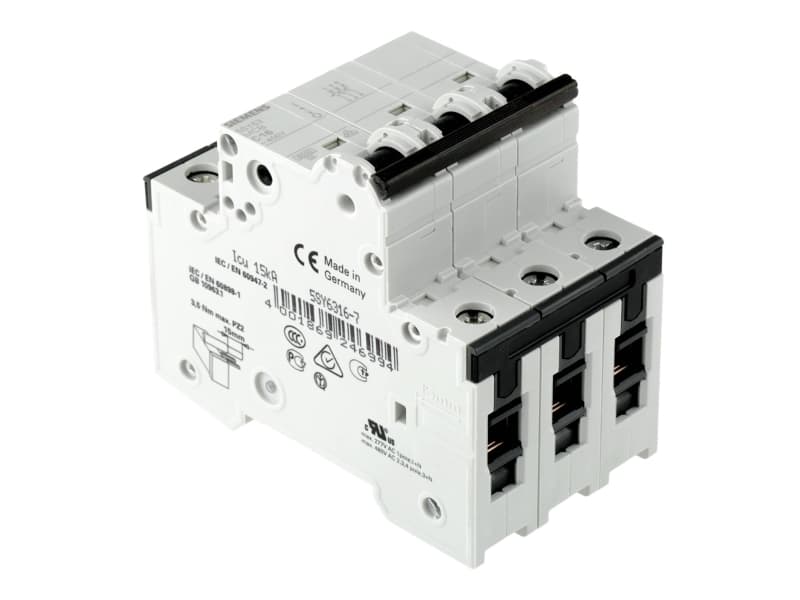 Siemens 5SY63167 5SY6316-7 Ledningssikkerikkerhedsafbryder 16 A 230 V, 400 V