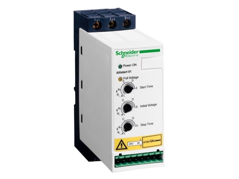 SCHNEIDER ELECTRIC Pehmokäynnistin 12A, 3-vaiheinen säätö380-415V , 5,5kWW sisäänrakennetulla ohituksella